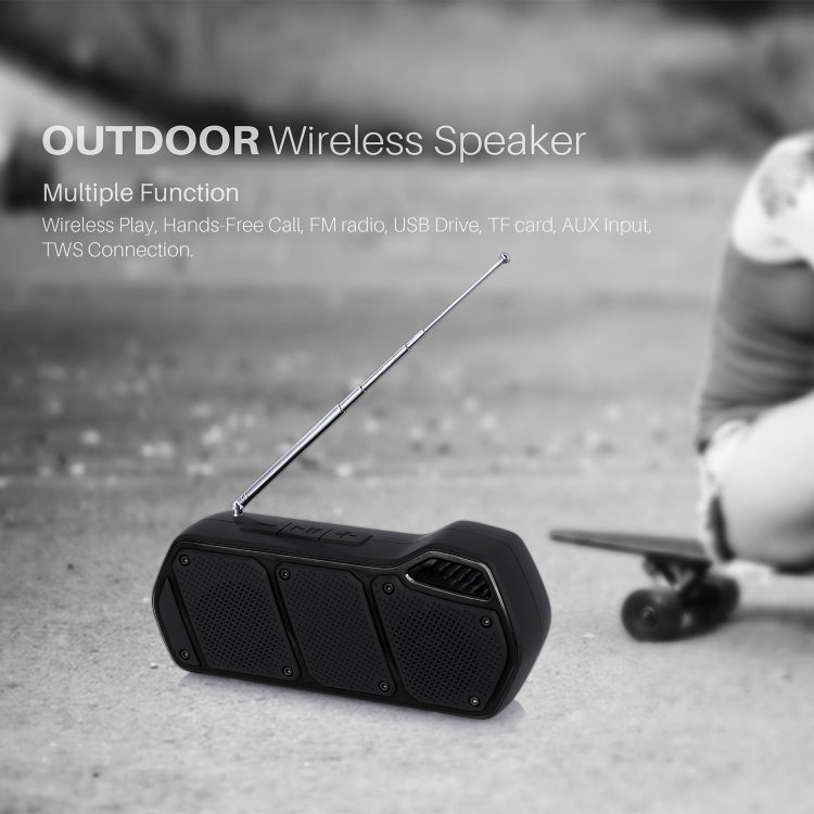 NewRixing NR-5011fm Outdoor Portable Bluetooth Speakerr, Support Hands-free Call / TF Card / FM / U Disk(Red) - Desktop Speaker by NewRixing | Online Shopping UK | buy2fix