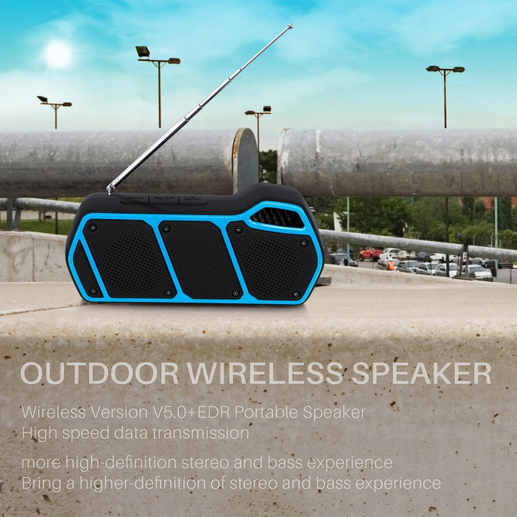 NewRixing NR-5011fm Outdoor Portable Bluetooth Speakerr, Support Hands-free Call / TF Card / FM / U Disk(Yellow) - Desktop Speaker by NewRixing | Online Shopping UK | buy2fix