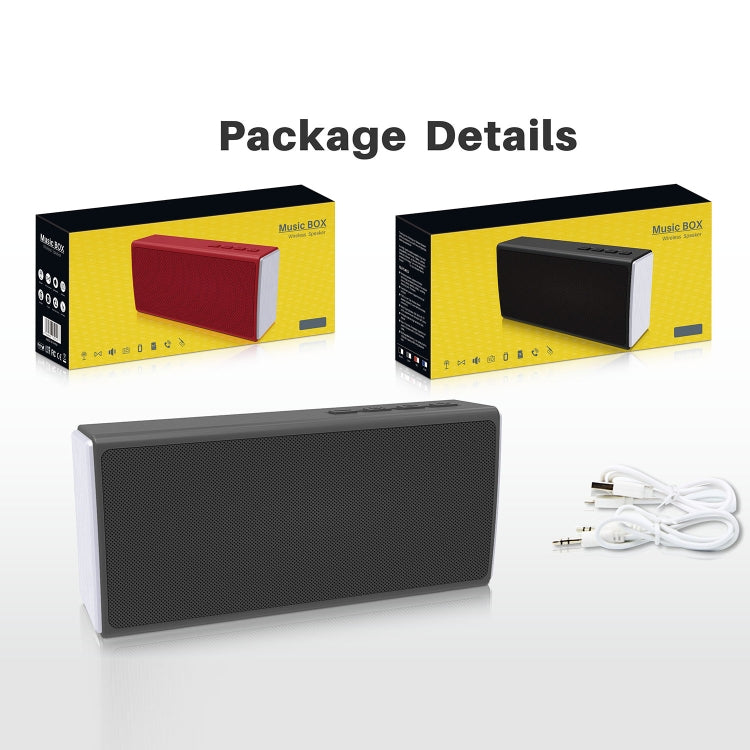 NewRixing NR-5012 Desktop Plating Bluetooth Speakerr, Support Hands-free Call / TF Card / FM / U Disk(Grey) - Desktop Speaker by NewRixing | Online Shopping UK | buy2fix