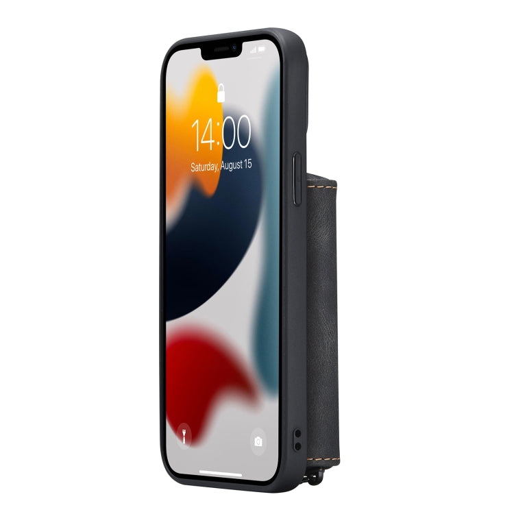 For iPhone 13 Pro Max JEEHOOD Magnetic Zipper Horizontal Flip Leather Case with Holder & Card Slot & Wallet (Black) - iPhone 13 Pro Max Cases by JEEHOOD | Online Shopping UK | buy2fix