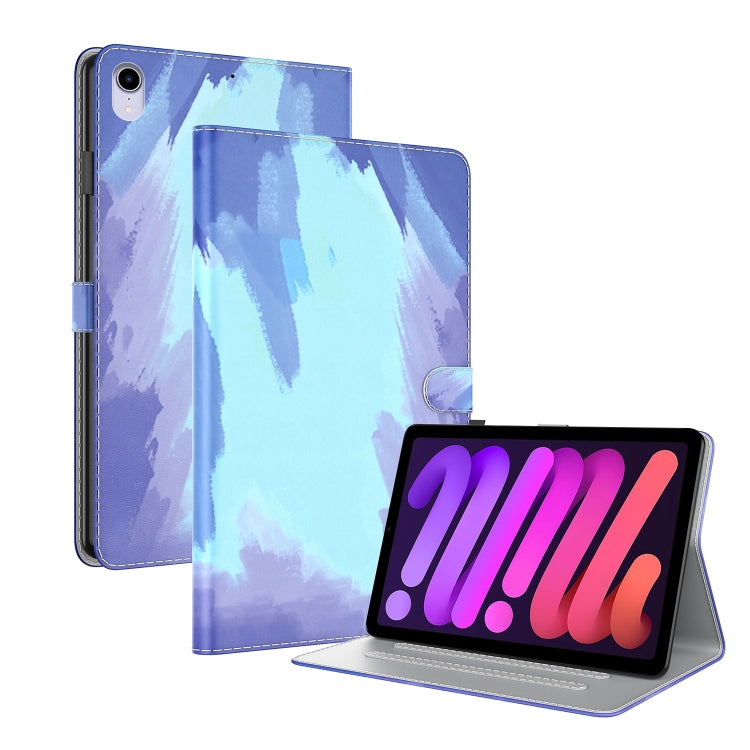 For iPad mini 2024 / mini 6 Watercolor Pattern Skin Feel Magnetic Horizontal Flip PU Leather Tablet Case with Holder & Card Slots & Photo Frame(Winter Snow) - iPad mini 6 Cases by buy2fix | Online Shopping UK | buy2fix