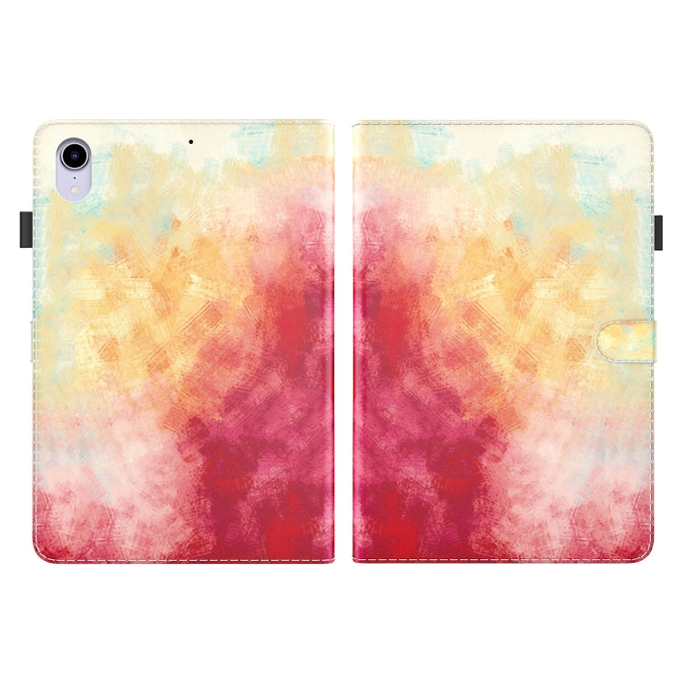 For iPad mini 2024 / mini 6 Watercolor Pattern Skin Feel Magnetic Horizontal Flip PU Leather Tablet Case with Holder & Card Slots & Photo Frame(Spring Cherry) - iPad mini 6 Cases by buy2fix | Online Shopping UK | buy2fix