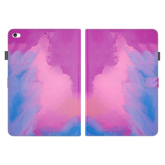 Watercolor Pattern Skin Feel Magnetic Horizontal Flip PU Leather Case with Holder & Card Slots & Photo Frame & Sleep / Wake-up Function For iPad mini 5 / 4 / 3 / 2 / 1(Purple Red) by buy2fix