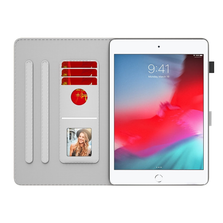 Watercolor Pattern Skin Feel Magnetic Horizontal Flip PU Leather Case with Holder & Card Slots & Photo Frame & Sleep / Wake-up Function For iPad mini 5 / 4 / 3 / 2 / 1(Berry) by buy2fix