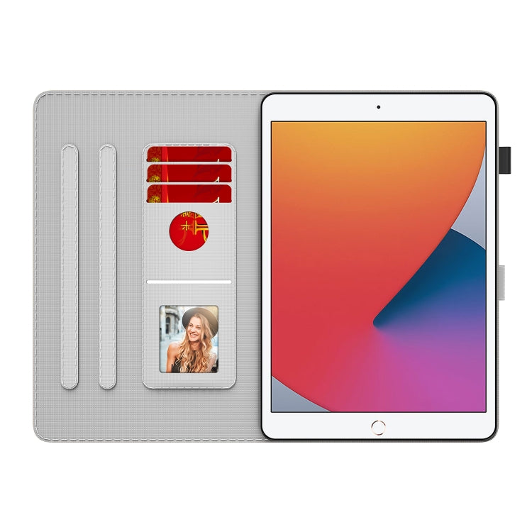 Watercolor Pattern Skin Feel Magnetic Horizontal Flip PU Leather Case with Holder & Card Slots & Photo Frame & Sleep / Wake-up Function For iPad 9.7 (2018 & 2017) / Air 2 / Air(Autumn Leaves) by buy2fix