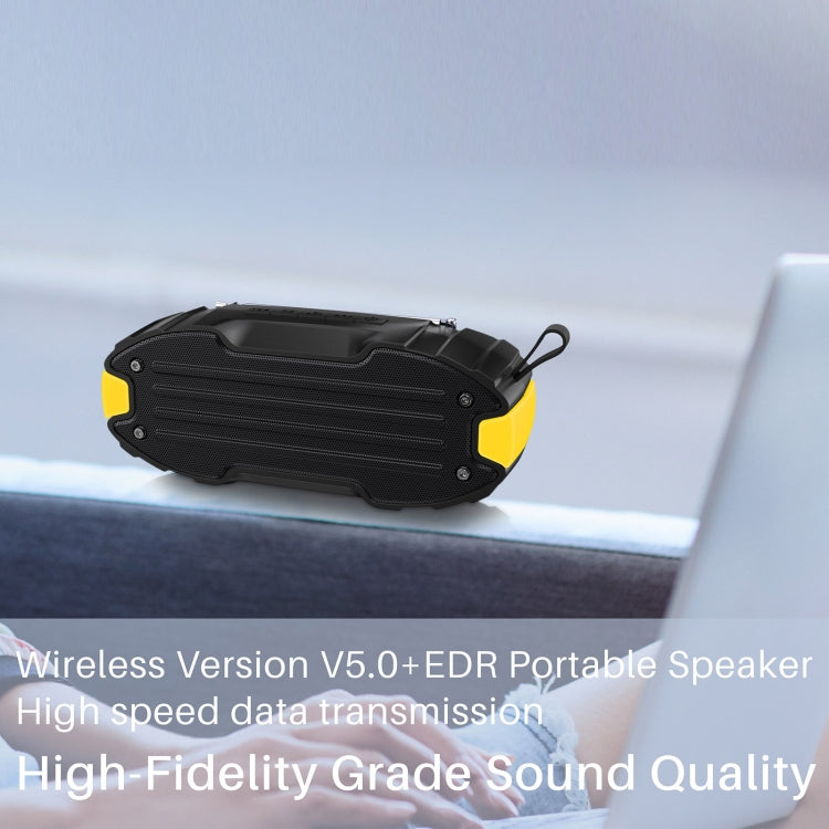 New Rixing NR-907FM TWS Outdoor Bluetooth Speaker Support Hands-free Call / FM with Handle & Antenna(Blue) - Desktop Speaker by NewRixing | Online Shopping UK | buy2fix