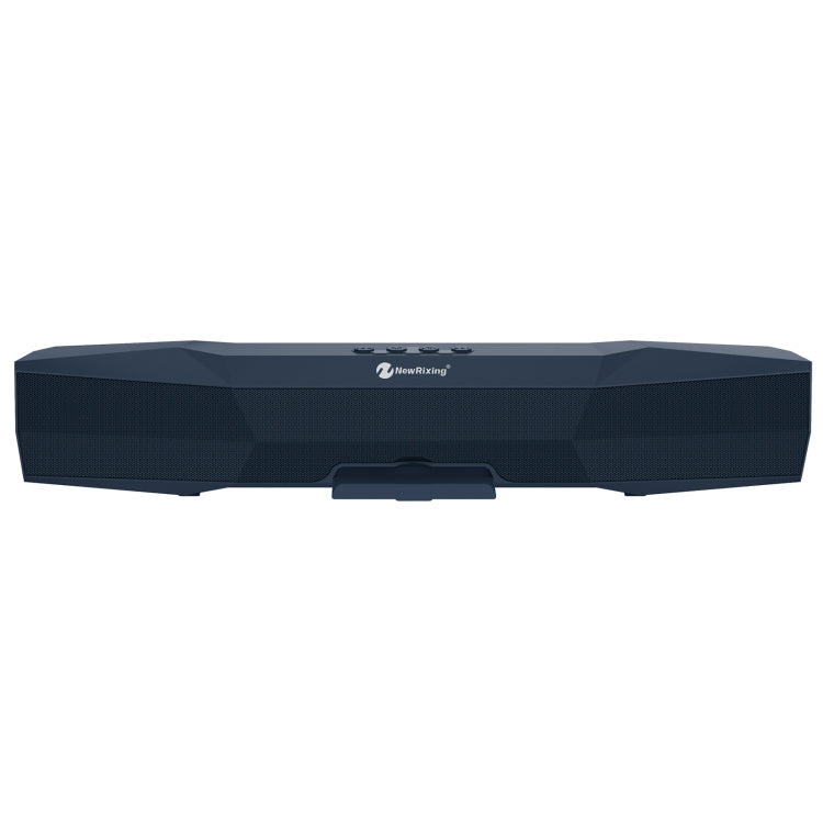 NewRixing NR-7011 Outdoor Portable Bluetooth Speaker with Phone Holder, Support Hands-free Call / TF Card / FM / U Disk(Blue) - Desktop Speaker by NewRixing | Online Shopping UK | buy2fix