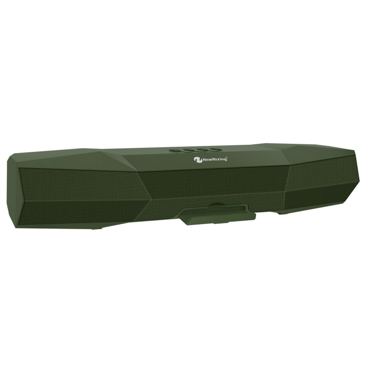 NewRixing NR-7011 Outdoor Portable Bluetooth Speaker with Phone Holder, Support Hands-free Call / TF Card / FM / U Disk(Green) - Desktop Speaker by NewRixing | Online Shopping UK | buy2fix