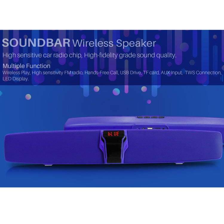 NewRixing NR-7017 Outdoor Portable Bluetooth Speaker, Support Hands-free Call / TF Card / FM / U Disk(Blue) - Desktop Speaker by NewRixing | Online Shopping UK | buy2fix