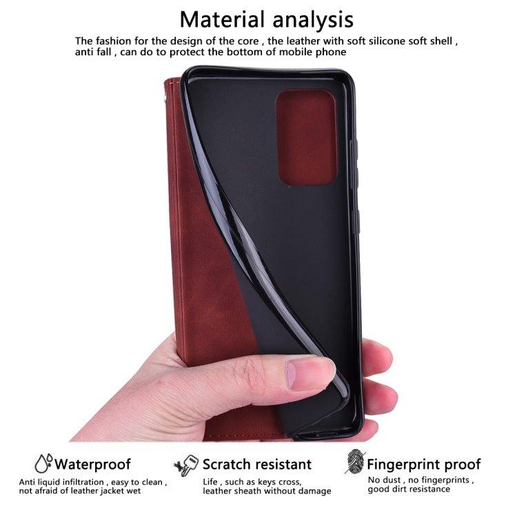 For Xiaomi Redmi 10 Frosted Business Magnetic Horizontal Flip PU Leather Case with Holder & Card Slot & Lanyard(Brown) by buy2fix