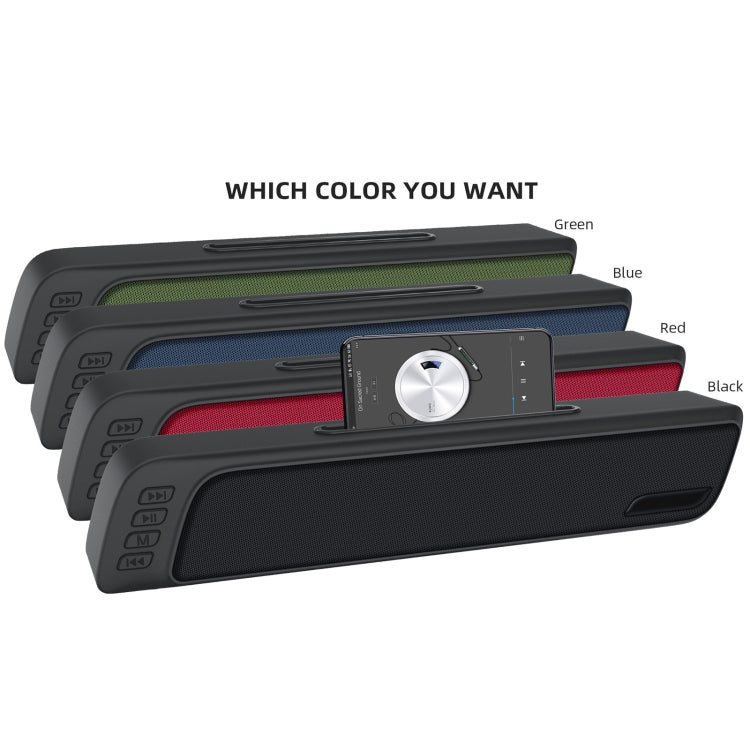 NewRixing NR-7018 Outdoor Portable Bluetooth Speaker with Phone Holder, Support Hands-free Call / TF Card / FM / U Disk(Blue) - Desktop Speaker by NewRixing | Online Shopping UK | buy2fix