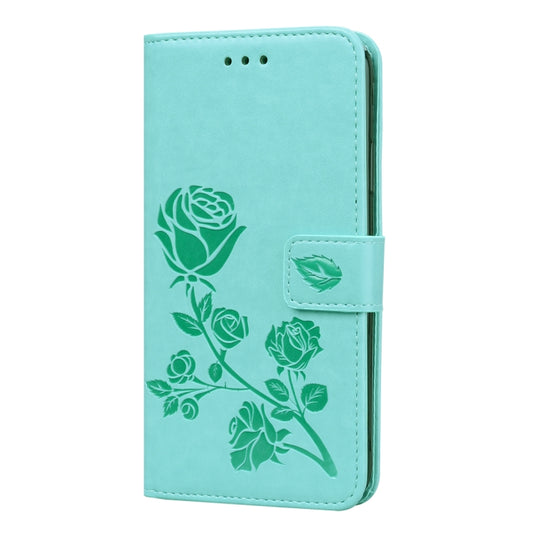 For Xiaomi Redmi 10 Rose Embossed Horizontal Flip PU Leather Case with Holder & Card Slots & Wallet(Green) by buy2fix