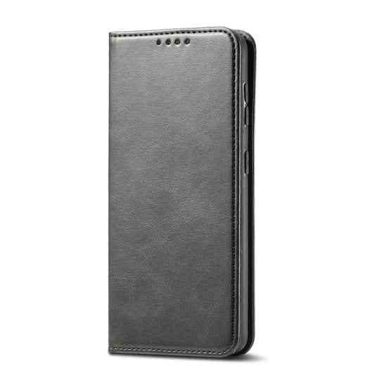 For Xiaomi Redmi Note 8 Calf Texture Magnetic Horizontal Flip Leather Case with Holder & Card Slots & Wallet(Black) by buy2fix