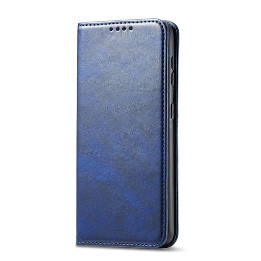 For Xiaomi Redmi Note 9 Calf Texture Magnetic Horizontal Flip Leather Case with Holder & Card Slots & Wallet(Blue) by buy2fix