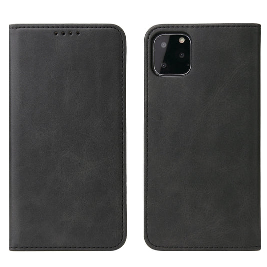For iPhone 11 Pro Calf Texture Magnetic Horizontal Flip Leather Case with Holder & Card Slots & Wallet (Black) by buy2fix