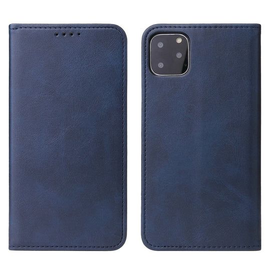 For iPhone 11 Pro Calf Texture Magnetic Horizontal Flip Leather Case with Holder & Card Slots & Wallet (Blue) by buy2fix