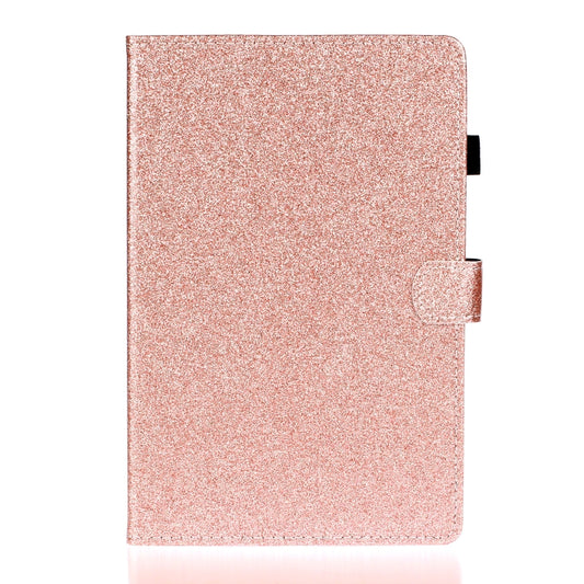 For iPad 10.2 / 10.5 Varnish Glitter Powder Horizontal Flip Leather Case with Holder & Card Slot(Rose Gold) - iPad 10.2 Cases by buy2fix | Online Shopping UK | buy2fix