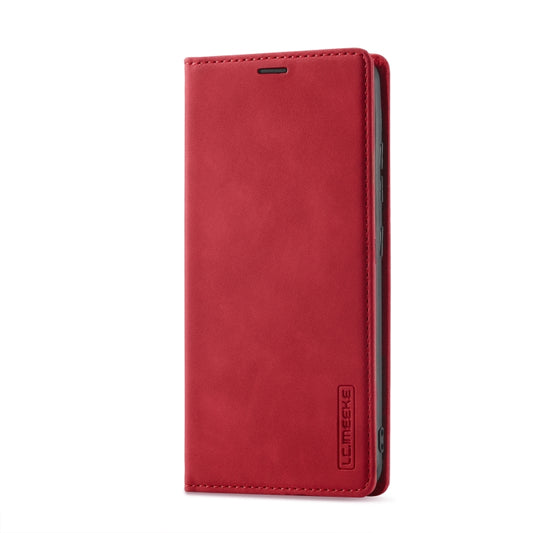 For Samsung Galaxy A32 5G LC.IMEEKE Strong Magnetism Ultra-thin Horizontal Flip Matte TPU + PU Leather Case with Holder & Card Slots & Wallet(Red) by LC.IMEEKE