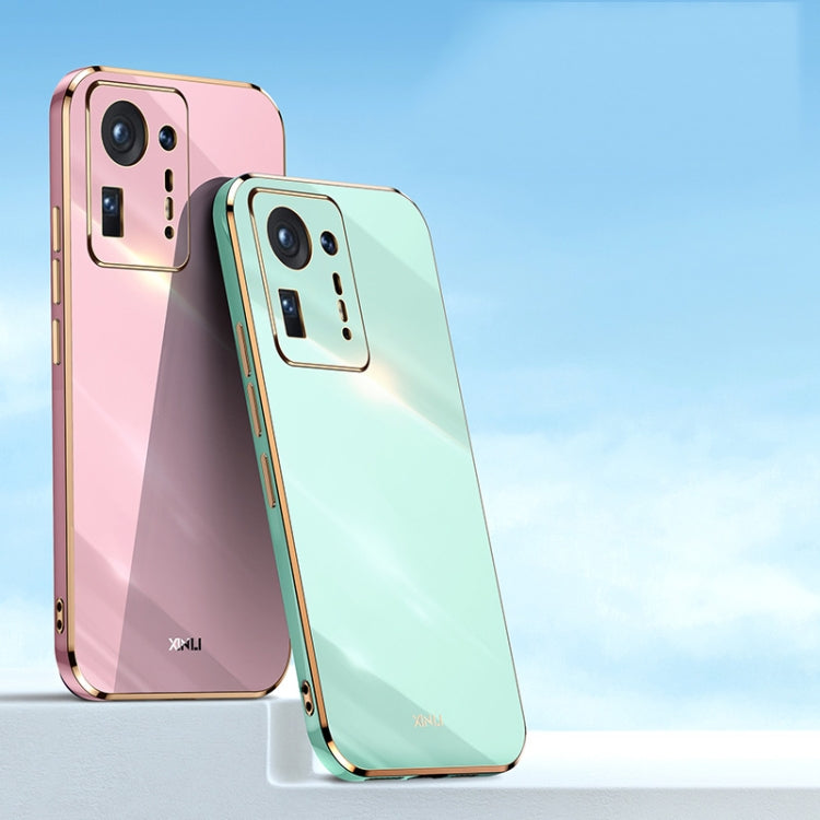 For Xiaomi Mi Mix 4 XINLI Straight Edge 6D Electroplate TPU Phone Case(Pink) by XINLI