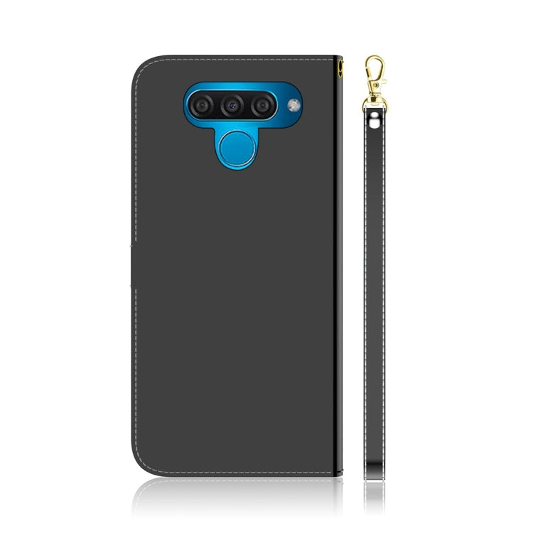 For LG Q60 Imitated Mirror Surface Horizontal Flip Leather Case with Holder & Card Slots & Wallet & Lanyard(Black) - LG Cases by buy2fix | Online Shopping UK | buy2fix
