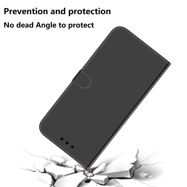 For LG Q60 Imitated Mirror Surface Horizontal Flip Leather Case with Holder & Card Slots & Wallet & Lanyard(Black) - LG Cases by buy2fix | Online Shopping UK | buy2fix