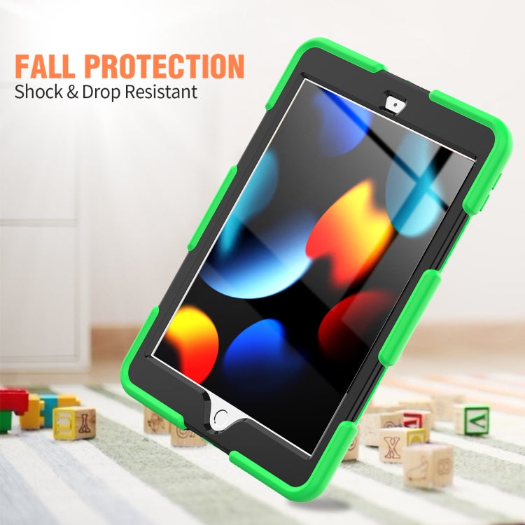 For iPad 10.2 2021 / 2020 / 2019 Shockproof Colorful Silicone + PC Protective Case with Holder & Pen Slot(Green) - iPad 10.2 Cases by buy2fix | Online Shopping UK | buy2fix