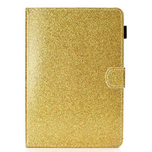For 7 inch Tablet Varnish Glitter Powder Horizontal Flip Leather Case with Holder & Card Slot(Gold) - 7 inch by buy2fix | Online Shopping UK | buy2fix