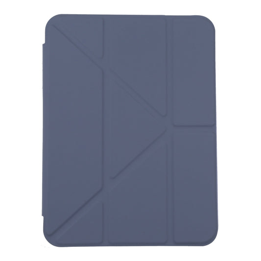 For iPad mini 2024 / mini 6 Deformation Transparent Acrylic Horizontal Flip PU Leather Tablet Case with Multi-folding Holder & Sleep / Wake-up Function & Pen Slot(Lavender Grey) - iPad mini 6 Cases by buy2fix | Online Shopping UK | buy2fix
