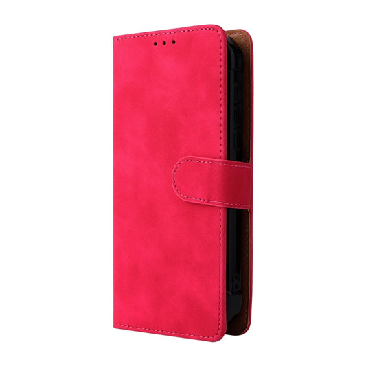 For Doogee S59 / S59 Pro Solid Color Skin Feel Magnetic Buckle Horizontal Flip Calf Texture PU Leather Case with Holder & Card Slots & Wallet(Rose Red) by buy2fix
