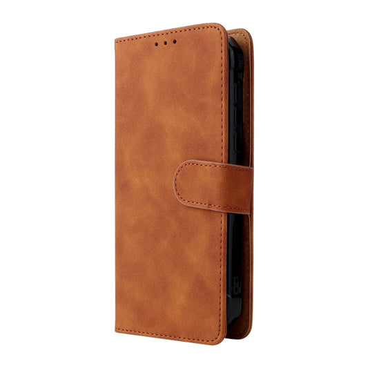 For Doogee S59 / S59 Pro Solid Color Skin Feel Magnetic Buckle Horizontal Flip Calf Texture PU Leather Case with Holder & Card Slots & Wallet(Brown) by buy2fix