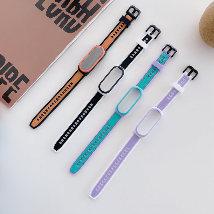 For Xiaomi Mi Band 4 / 3 Universal Two-color Silicone Replacement Wristband(Blue+Purple) by buy2fix