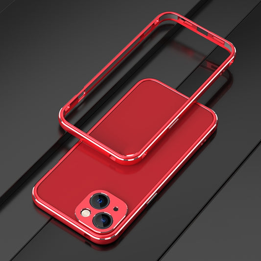 For iPhone 13 mini Aurora Series Lens Protector + Metal Frame Protective Case (Red) - iPhone 13 mini Cases by buy2fix | Online Shopping UK | buy2fix