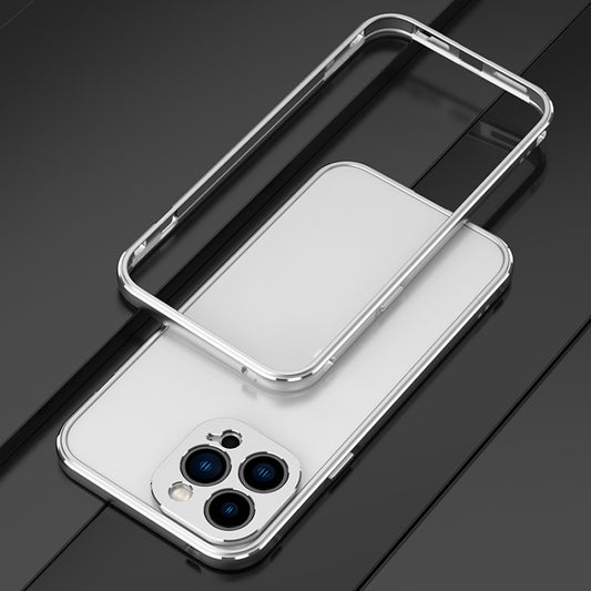 For iPhone 13 Pro Aurora Series Lens Protector + Metal Frame Protective Case (Silver) - iPhone 13 Pro Cases by buy2fix | Online Shopping UK | buy2fix