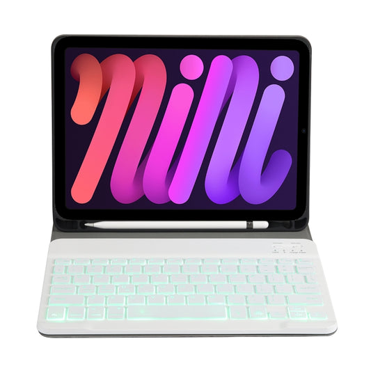 A06BS Ultra-thin Backlight Bluetooth Keyboard Leather Tablet Case with Holder & Pen Slot For iPad mini 6 / mini 7(Gold) by buy2fix