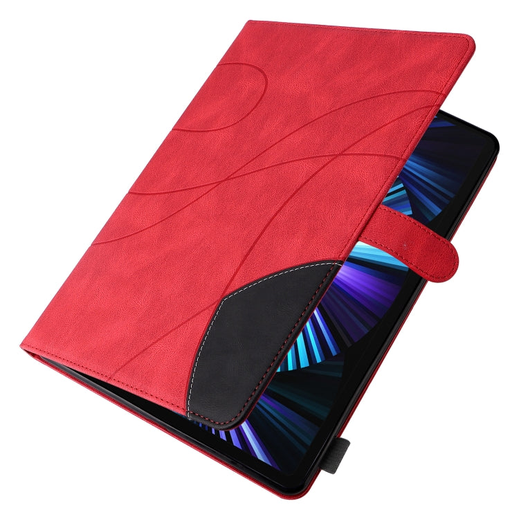 Dual-color Splicing Horizontal Flip PU Leather Case with Holder & Card Slots & Sleep / Wake-up Function For iPad Pro 11 (2021/2020/2018) / Air (2020)(Red) - iPad Pro 11 (2018) Cases by buy2fix | Online Shopping UK | buy2fix