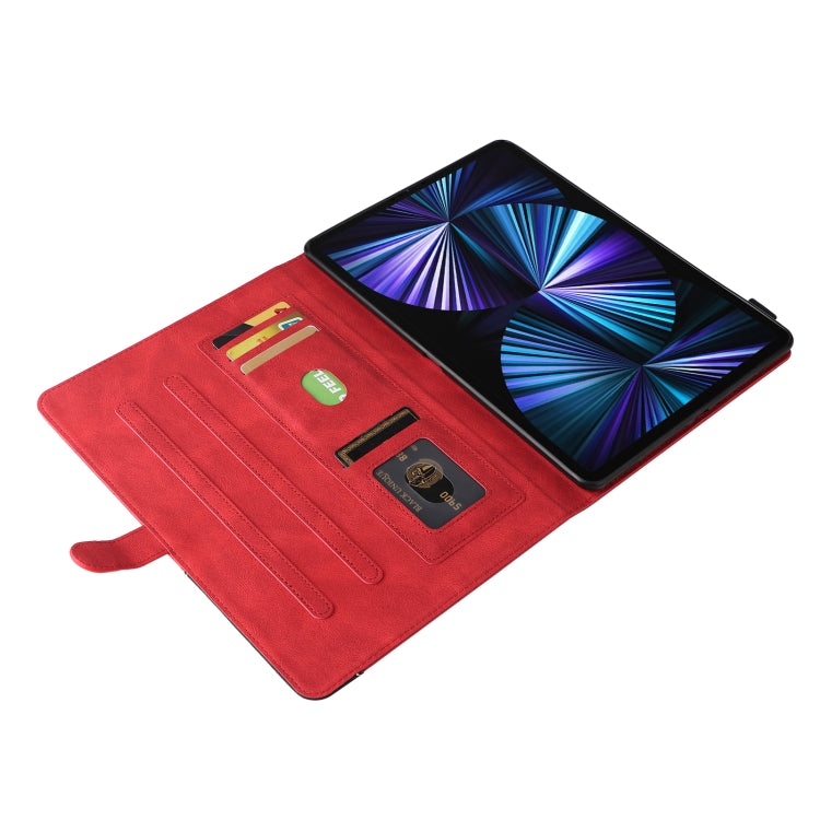 Dual-color Splicing Horizontal Flip PU Leather Case with Holder & Card Slots & Sleep / Wake-up Function For iPad Pro 11 (2021/2020/2018) / Air (2020)(Red) - iPad Pro 11 (2018) Cases by buy2fix | Online Shopping UK | buy2fix