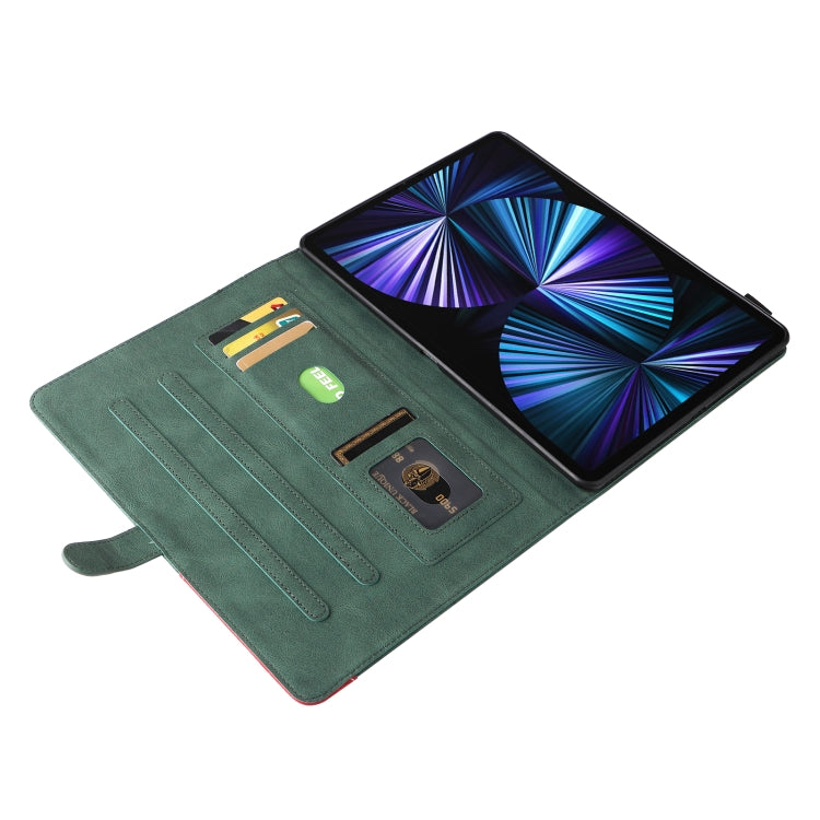 Dual-color Splicing Horizontal Flip PU Leather Case with Holder & Card Slots & Sleep / Wake-up Function For iPad Pro 11 (2021/2020/2018) / Air (2020)(Green) - iPad Pro 11 (2018) Cases by buy2fix | Online Shopping UK | buy2fix