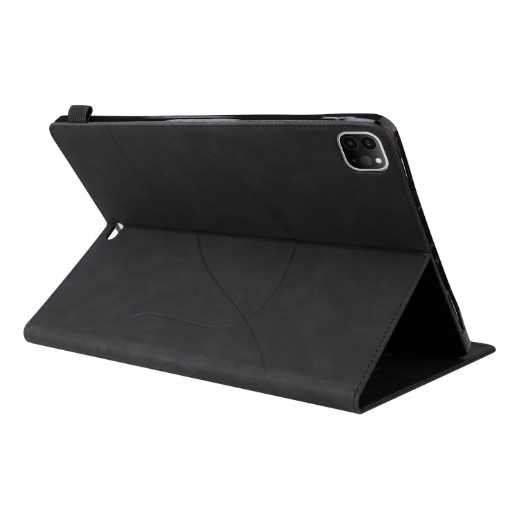 Dual-color Splicing Horizontal Flip PU Leather Case with Holder & Card Slots For iPad Pro 12.9 (2020/2021/2018)(Black) - iPad Pro 12.9 (2018) Cases by buy2fix | Online Shopping UK | buy2fix