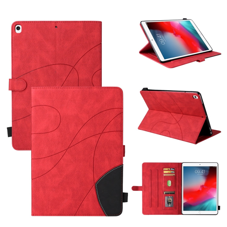 Dual-color Splicing Horizontal Flip PU Leather Case with Holder & Card Slots & Sleep / Wake-up Function For iPad Pro 10.5 / Air (2019) / iPad 10.2 (2019)(Red) - iPad Pro 10.5 inch Cases by buy2fix | Online Shopping UK | buy2fix