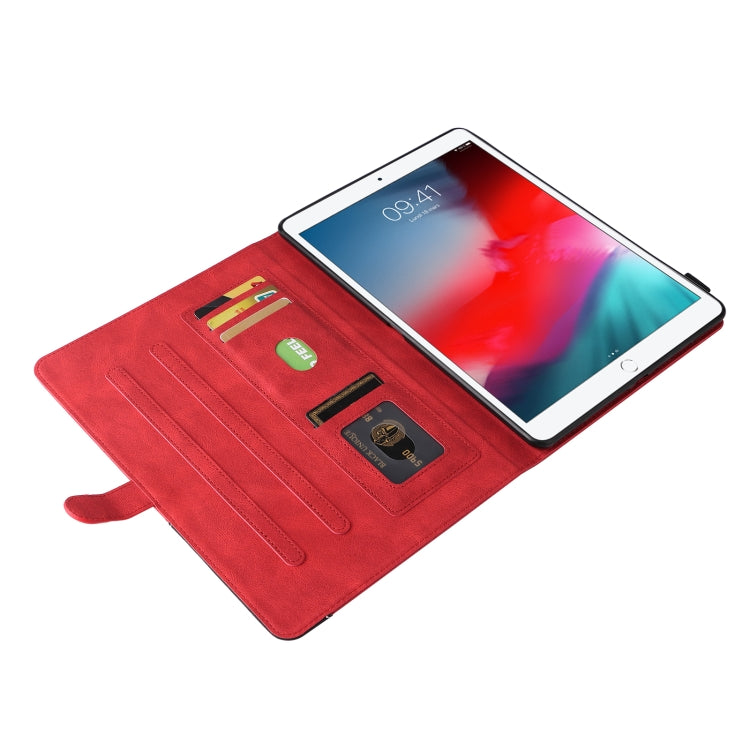 Dual-color Splicing Horizontal Flip PU Leather Case with Holder & Card Slots & Sleep / Wake-up Function For iPad Pro 10.5 / Air (2019) / iPad 10.2 (2019)(Red) - iPad Pro 10.5 inch Cases by buy2fix | Online Shopping UK | buy2fix