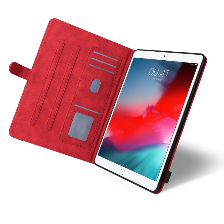 Dual-color Splicing Horizontal Flip PU Leather Case with Holder & Card Slots & Sleep / Wake-up Function For iPad Pro 10.5 / Air (2019) / iPad 10.2 (2019)(Red) - iPad Pro 10.5 inch Cases by buy2fix | Online Shopping UK | buy2fix