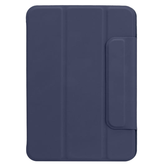 For iPad mini 2024 / mini 6 Horizontal Flip Ultra-thin Fixed Buckle Magnetic PU Tablet Case With Three-folding Holder & Sleep / Wake-up Function(Dark Blue) - iPad mini 6 Cases by buy2fix | Online Shopping UK | buy2fix
