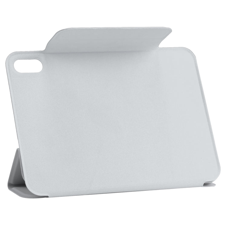 For iPad mini 2024 / mini 6 Horizontal Flip Ultra-thin Fixed Buckle Magnetic PU Tablet Case With Three-folding Holder & Sleep / Wake-up Function(Grey) - iPad mini 6 Cases by buy2fix | Online Shopping UK | buy2fix