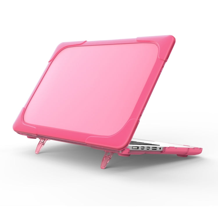 For MacBook Air 13.3 inch A1932 (2018) TPU + PC Two Color Laptop Protective Case(Rose Red) - MacBook Air Cases by buy2fix | Online Shopping UK | buy2fix