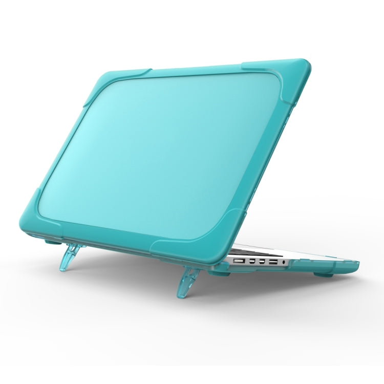 For MacBook Air 13.3 inch A1932 (2018) TPU + PC Two Color Laptop Protective Case(Sky Blue) - MacBook Air Cases by buy2fix | Online Shopping UK | buy2fix