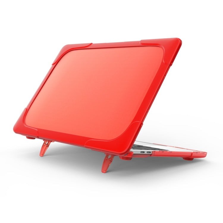 For MacBook Pro 13.3 inch with Touch Bar (A2159 / A1989) TPU + PC Two Color Laptop Protective Case(Red) - MacBook Pro Cases by buy2fix | Online Shopping UK | buy2fix
