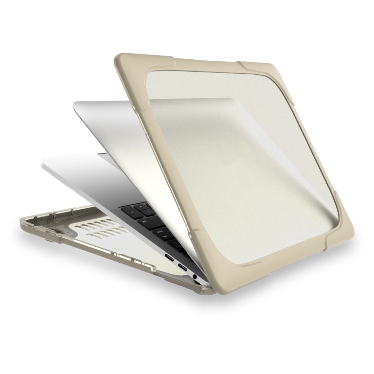 For MacBook Pro 13.3 inch with Touch Bar (A2159 / A1989) TPU + PC Two Color Laptop Protective Case(Khaki) - MacBook Pro Cases by buy2fix | Online Shopping UK | buy2fix