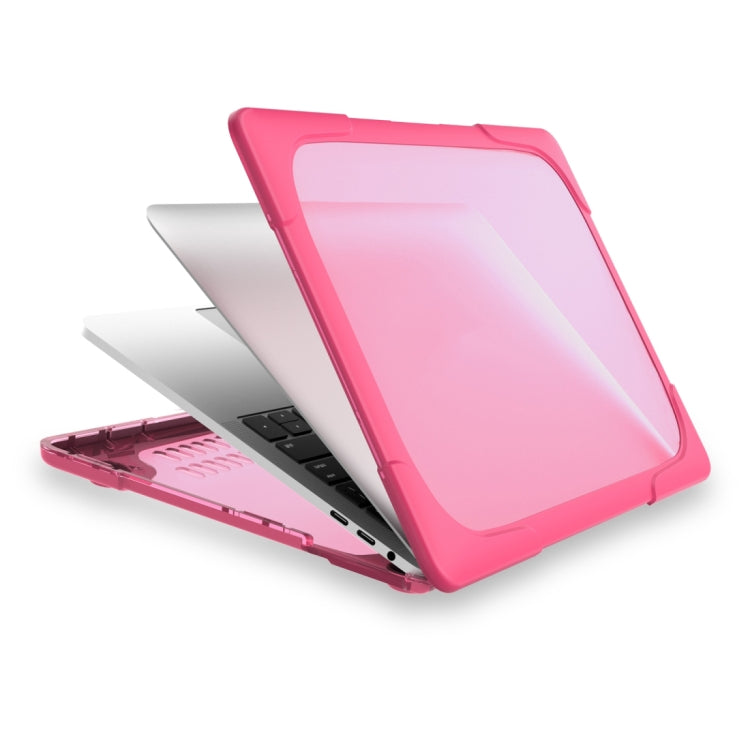 For MacBook Pro 13.3 inch with Touch Bar (A2159 / A1989) TPU + PC Two Color Laptop Protective Case(Rose Red) - MacBook Pro Cases by buy2fix | Online Shopping UK | buy2fix
