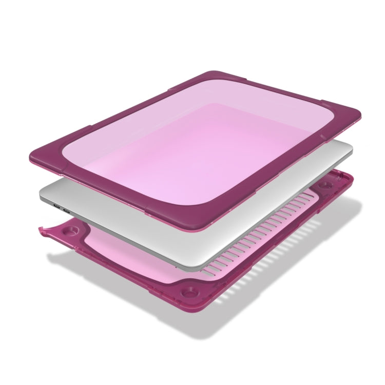 For MacBook Pro 13.3 inch with Touch Bar (A2159 / A1989) TPU + PC Two Color Laptop Protective Case(Purple) - MacBook Pro Cases by buy2fix | Online Shopping UK | buy2fix