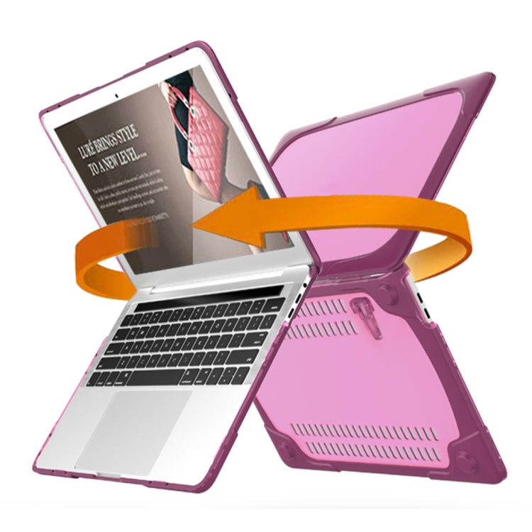 For MacBook Pro 13.3 inch with Touch Bar (A2159 / A1989) TPU + PC Two Color Laptop Protective Case(Purple) - MacBook Pro Cases by buy2fix | Online Shopping UK | buy2fix
